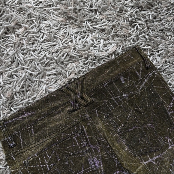 Tripp NYC Skinny Gold / Silver Cotton Spandex *VINTAGE* Sz 27❤️ - Picture 3 of 10